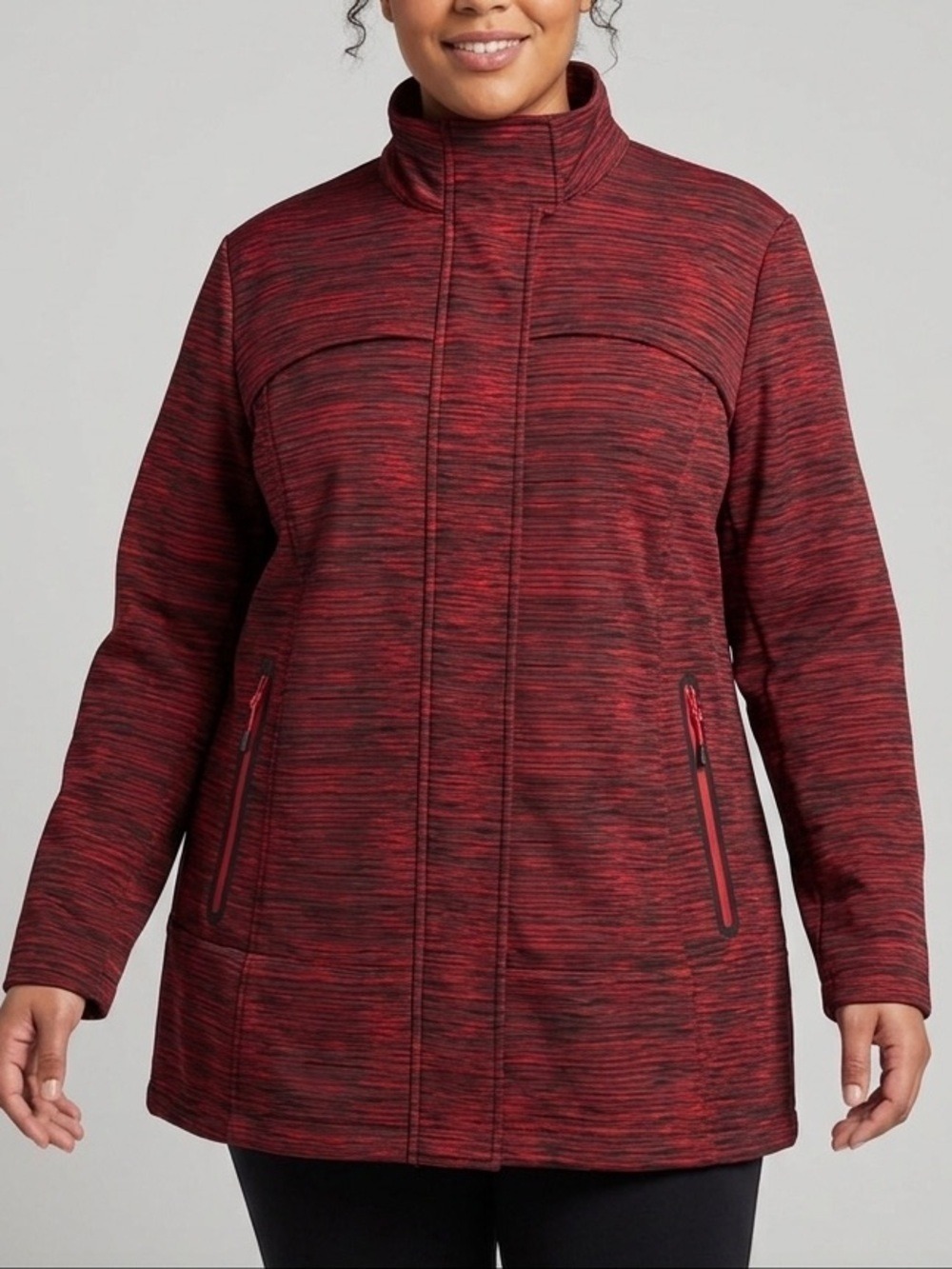 Penningtons Red Black Grey Jacket Active Zone 1X